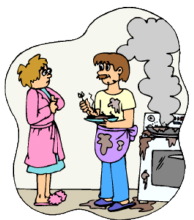 in the kitchen